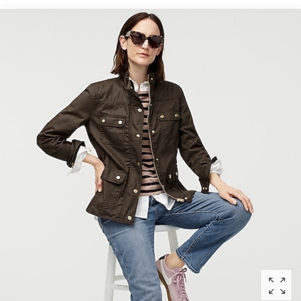 J crew the downtown field jacket in drab olive L